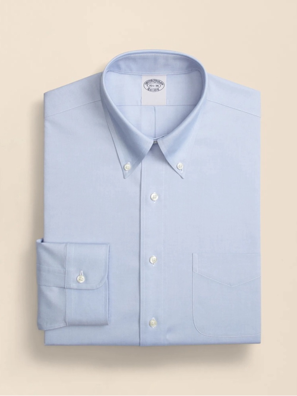 Brooks Brothers Stretch Supima Cotton Non-Iron Oxford Button-Down Dress Shirt 17